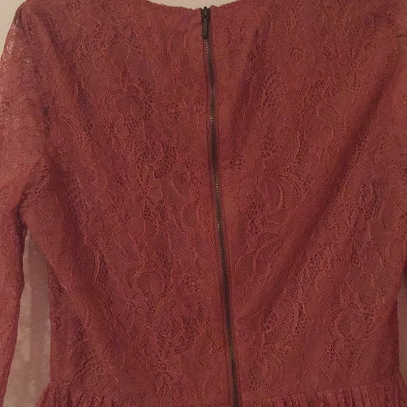 lace dress, dark peach color - Picture 3 of 3